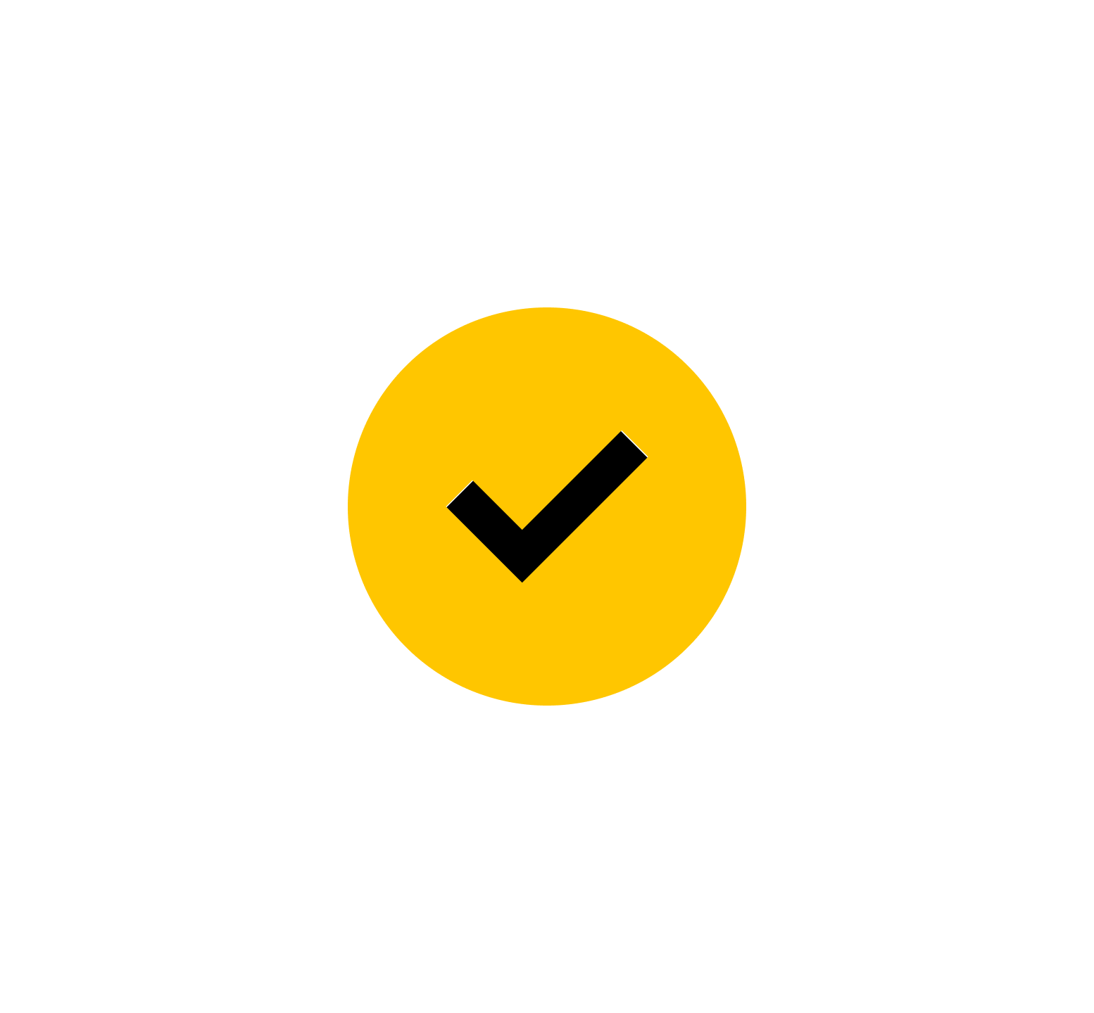 yellow tick icon